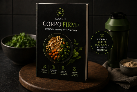 Capa do guia Código Corpo Firme, receitas caseiras anti-flacidez