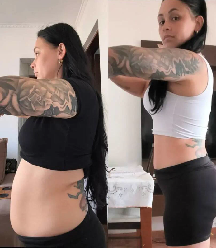 Beatriz antes e depois de usar o Código Corpo Firme